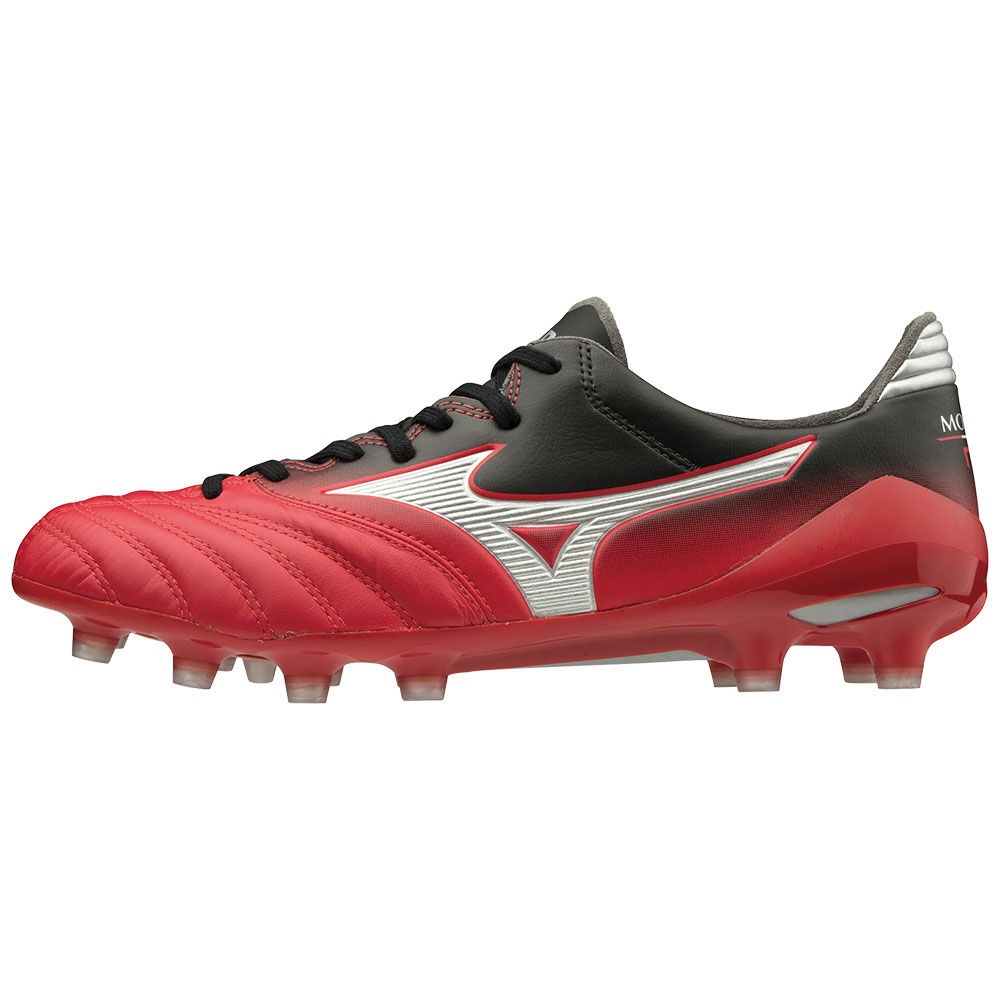 Scarpe Calcio Mizuno MORELIA NEO II MD Uomo - Rosse/Argento/Nere - 63471-FQRN